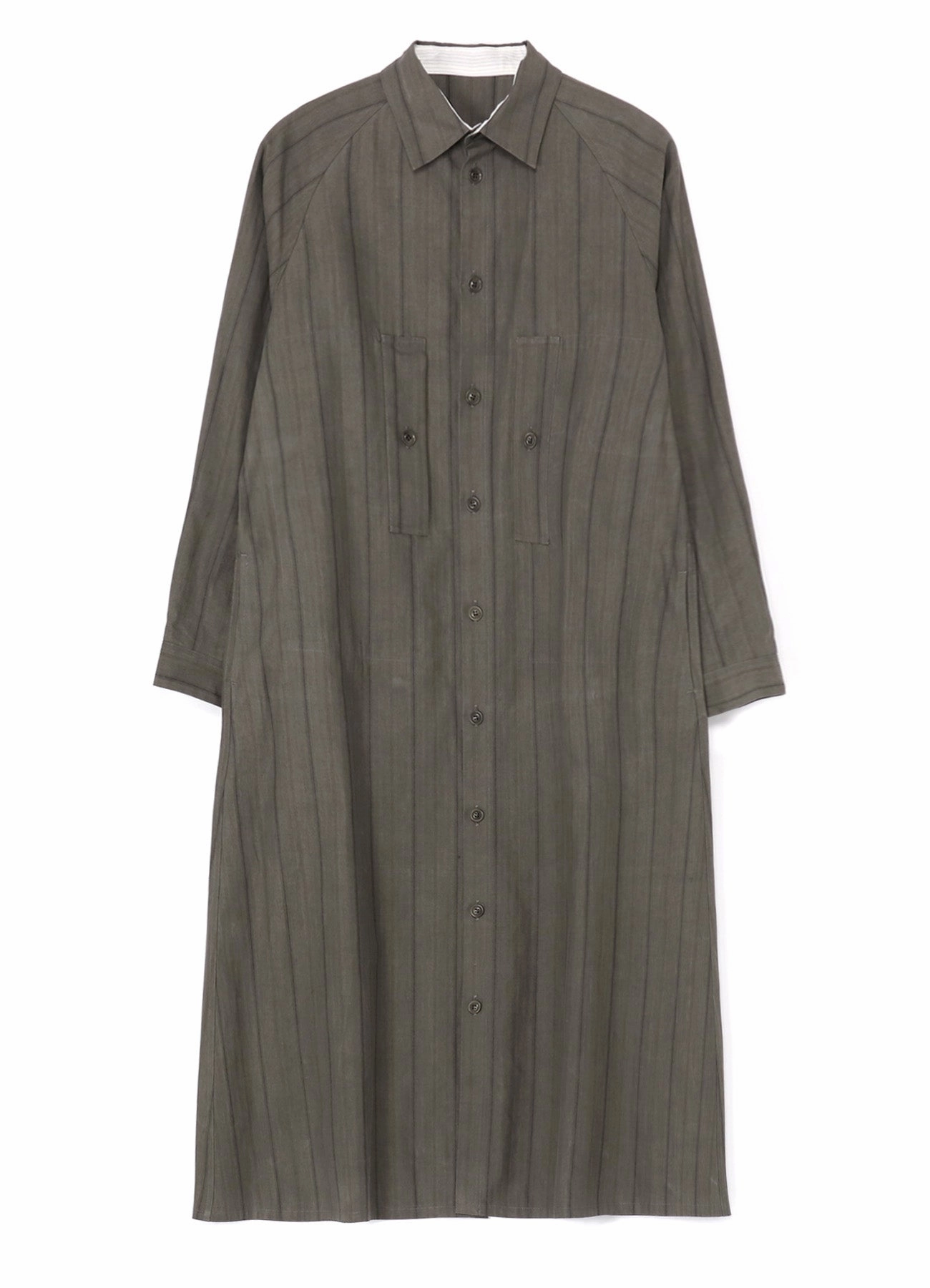 LightweightMaterial Balanced Look COTTON STRIPE INK DYED CHEST POCKET DRESS