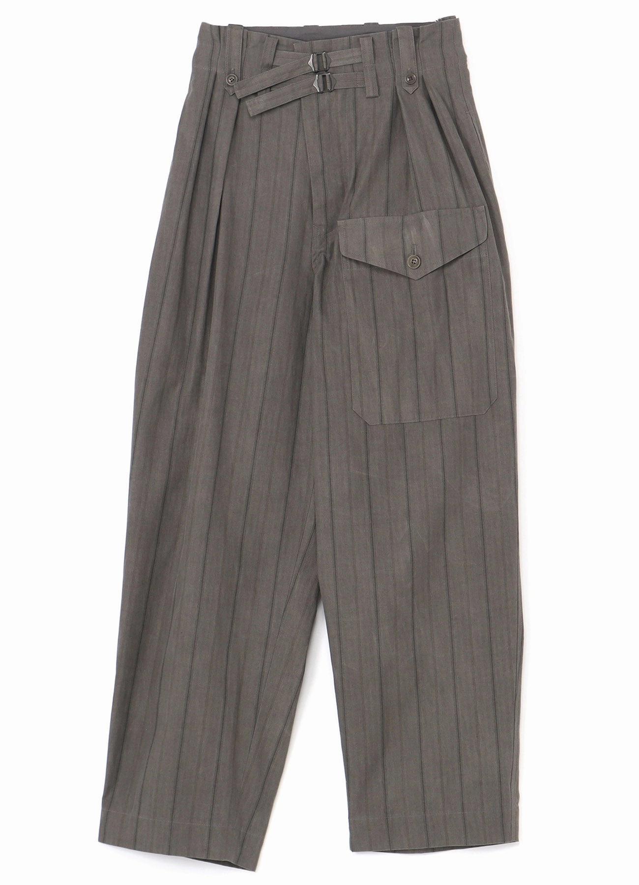 Tapered Look COTTON STRIPE INK DYED GURKHA PANTS
