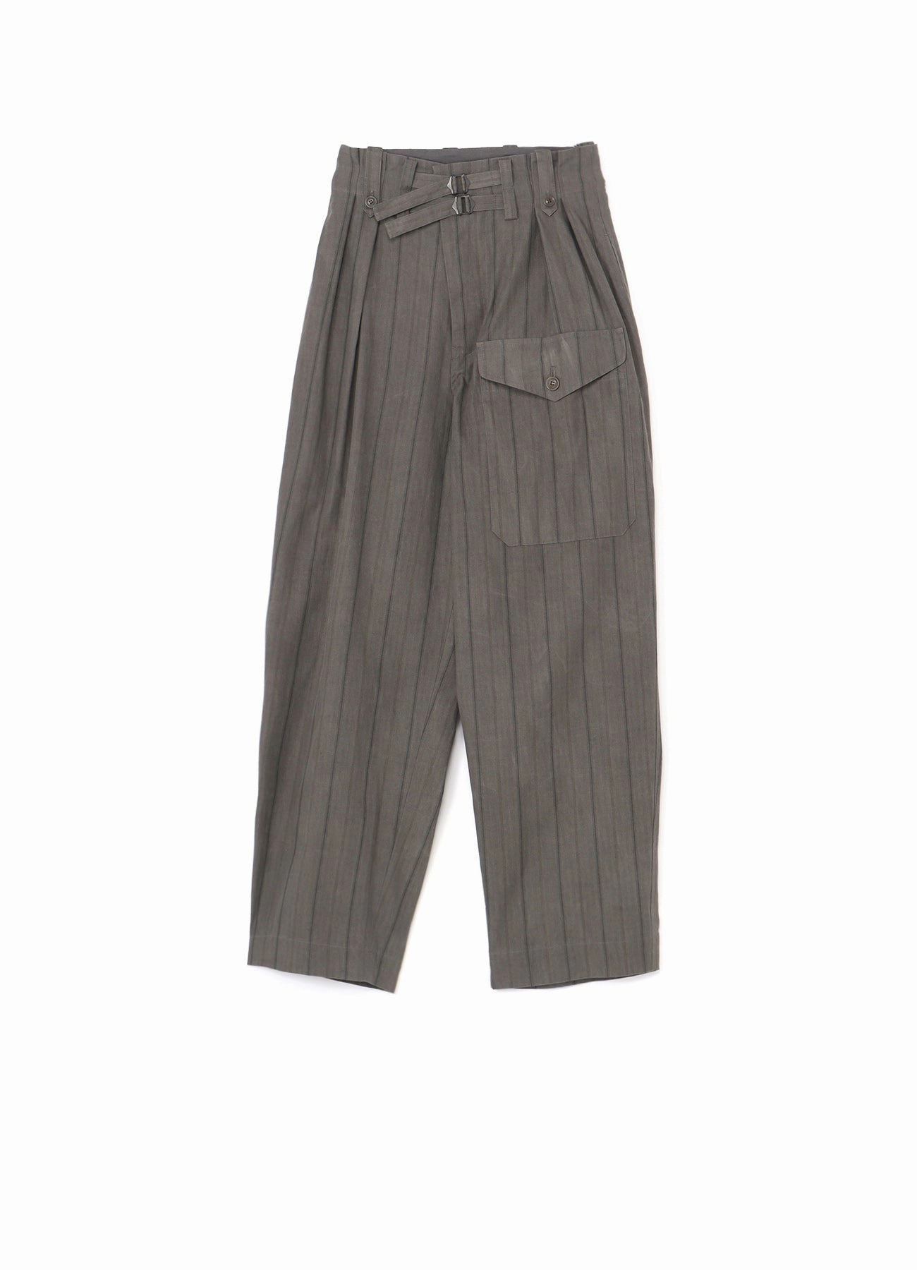 High Rise Design Quick Access Pockets COTTON STRIPE INK DYED GURKHA PANTS