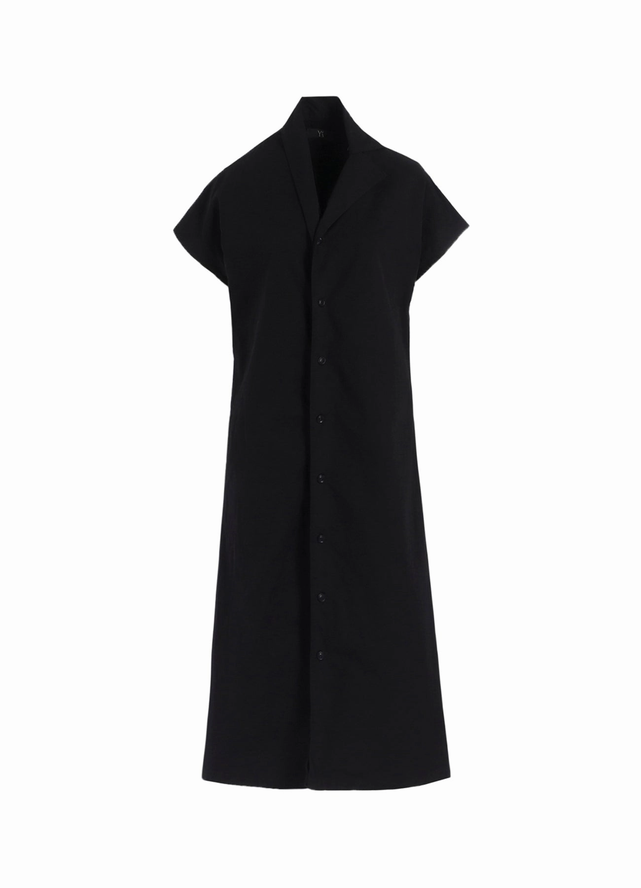 Romantic dinner wear COTTON TWILL GARMENT DYE FRENCH SLEEVE DRESS