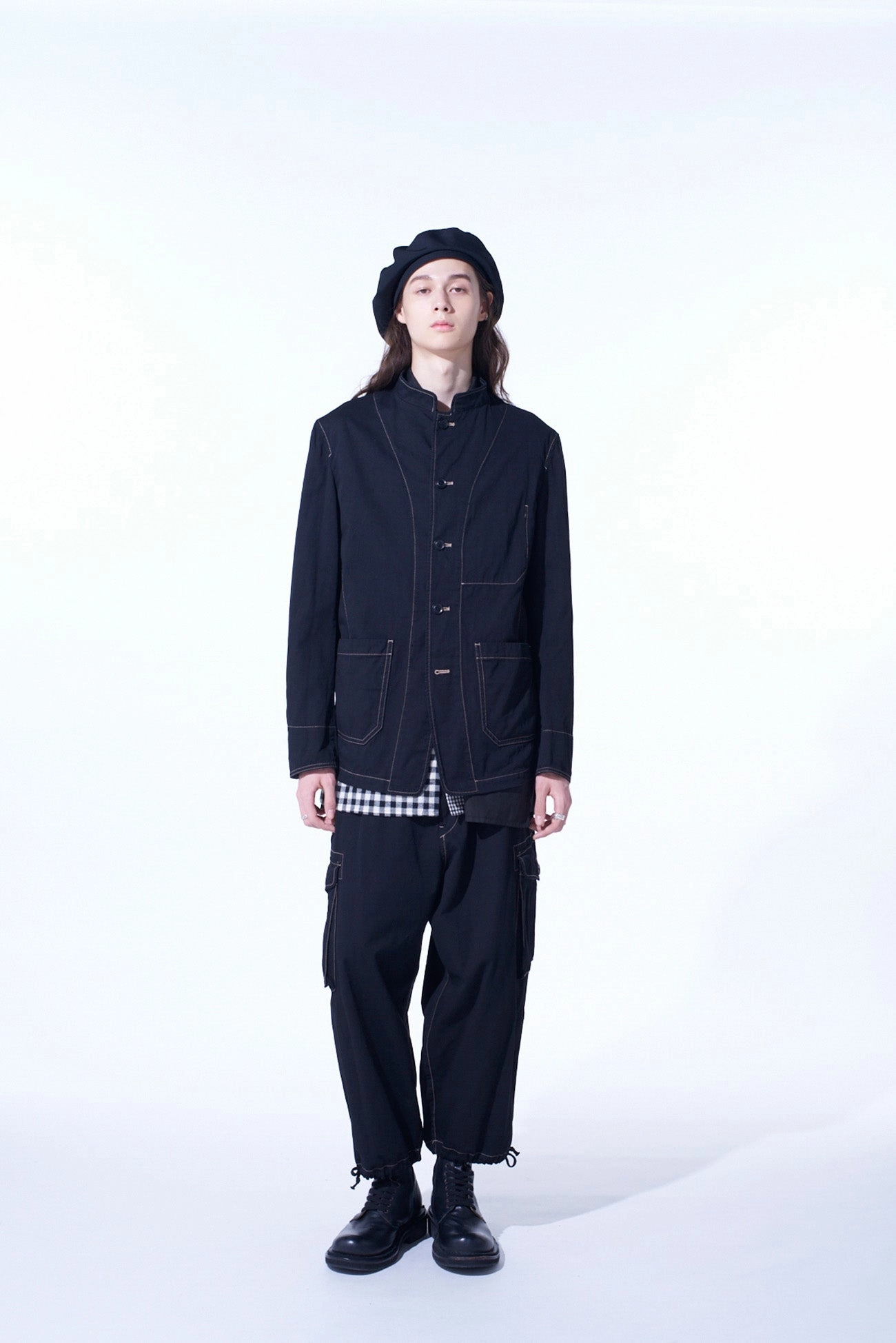 MoistureWicking COTTON TWILL GARMENT DYED STAND COLLAR JACKET