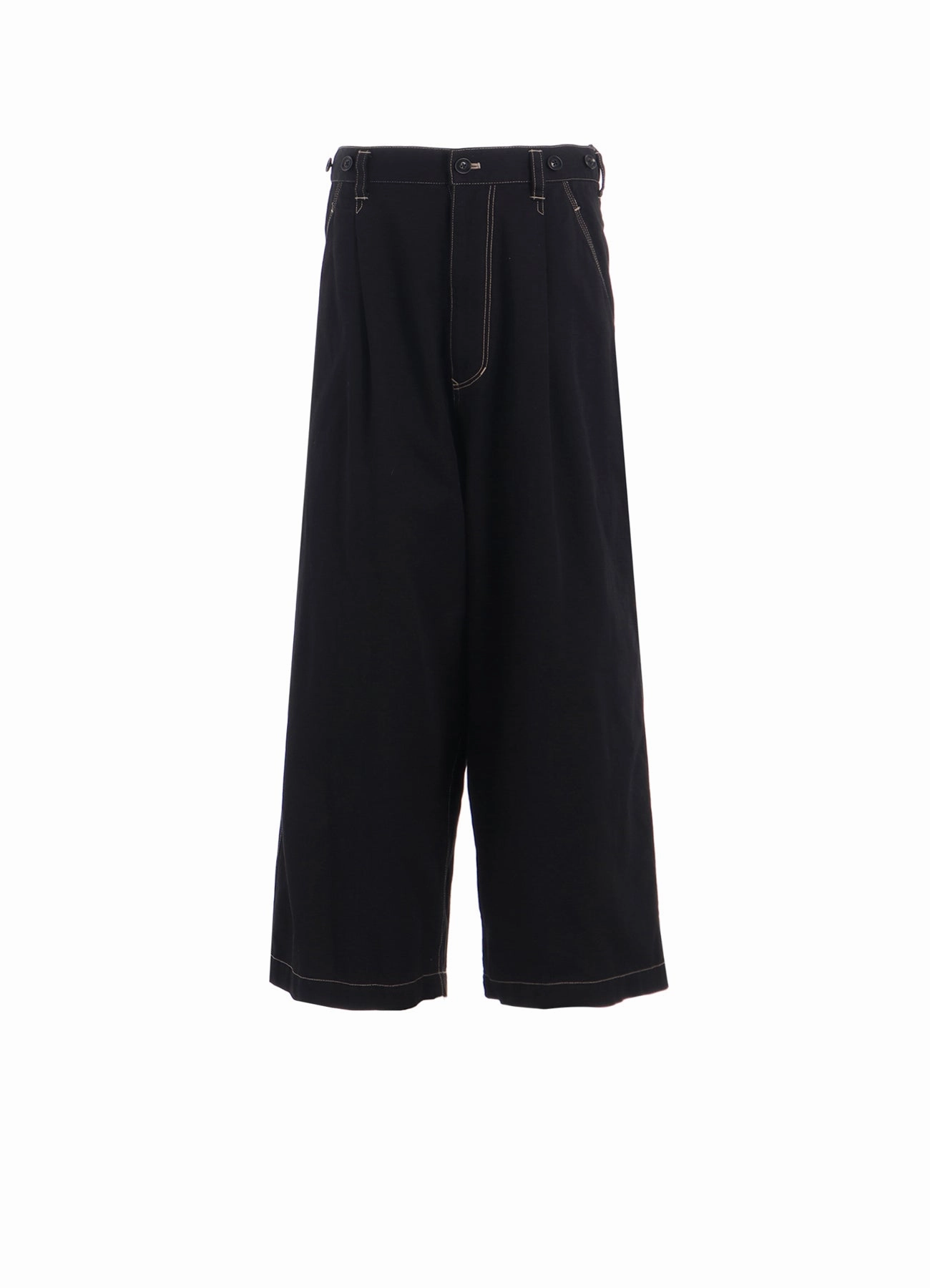 COTTON TWILL GARMENT DYED SUSPENDER PANTS Movement Ease Refined fit