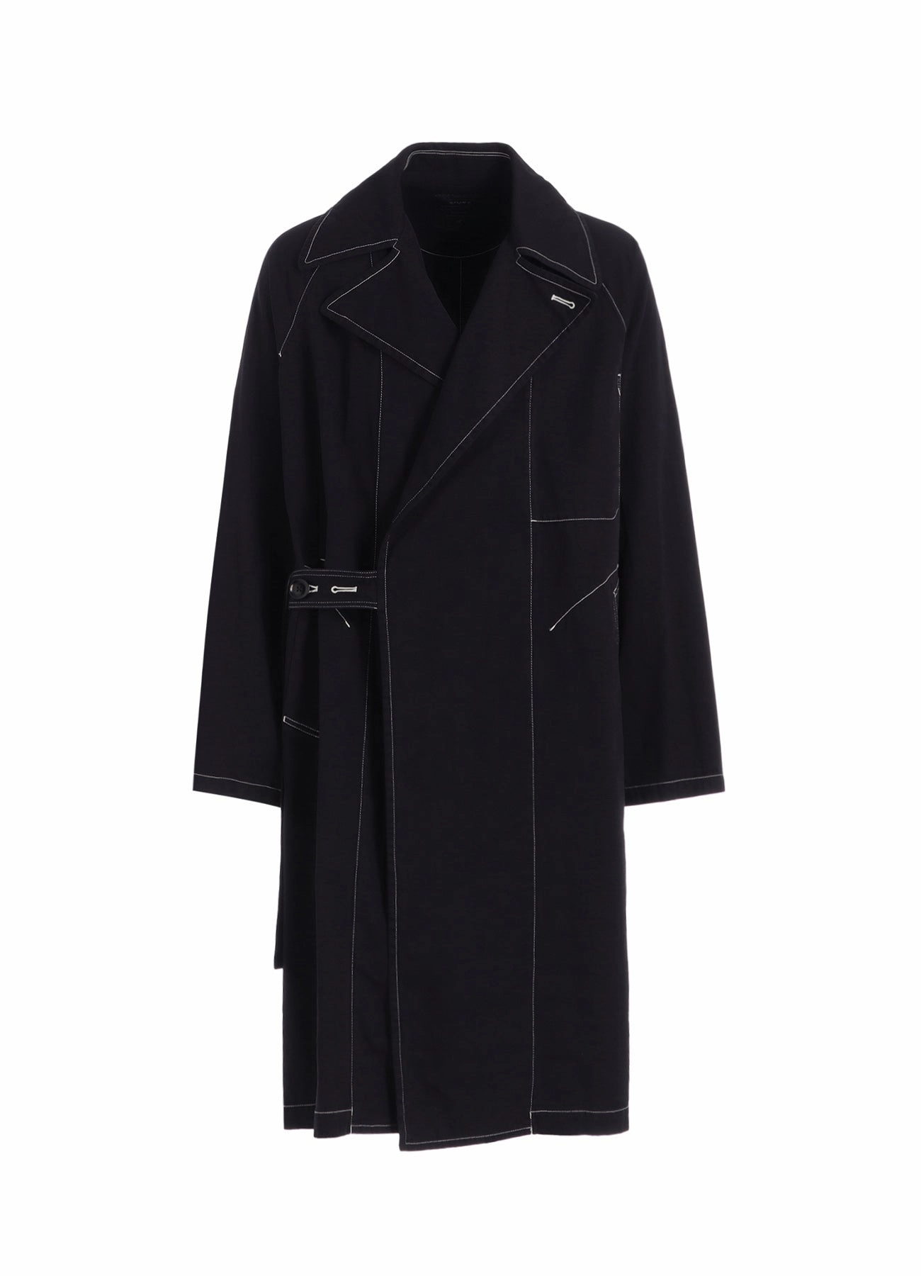 COTTON TWILL GARMENT DYED TIE-LOCKEN COAT Snow Day