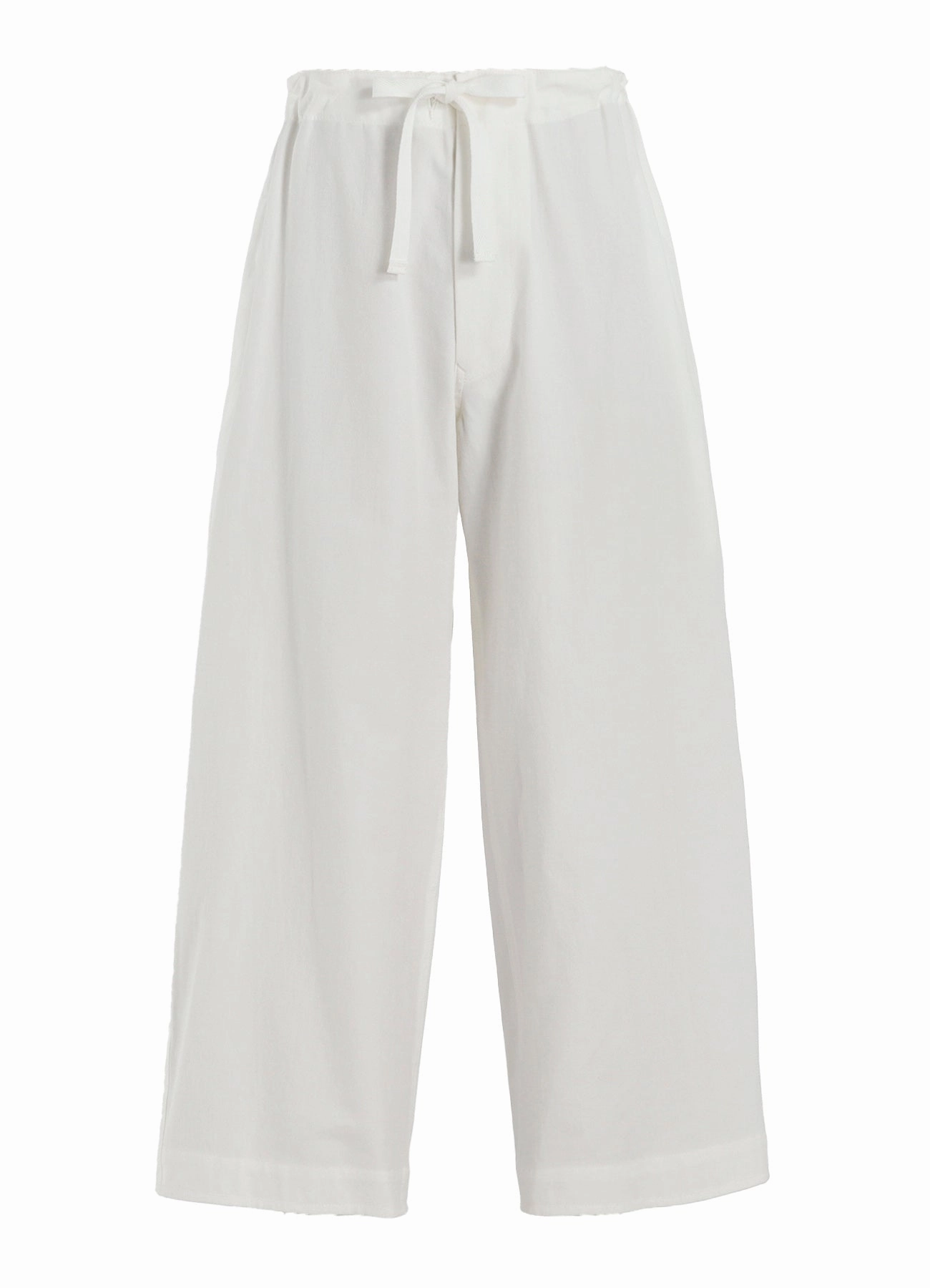 Relaxed fit wear COTTON TWILL STRAIGHT STRING PANTS