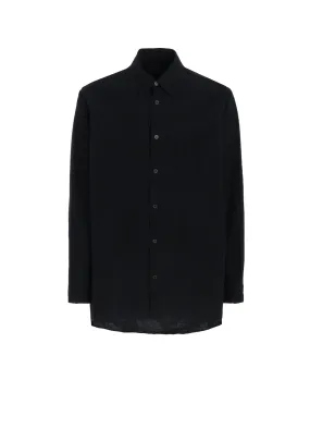 Perfect Fit COTTON/LINEN POPLIN LOOSE-FIT REGULAR COLLAR SHIRT