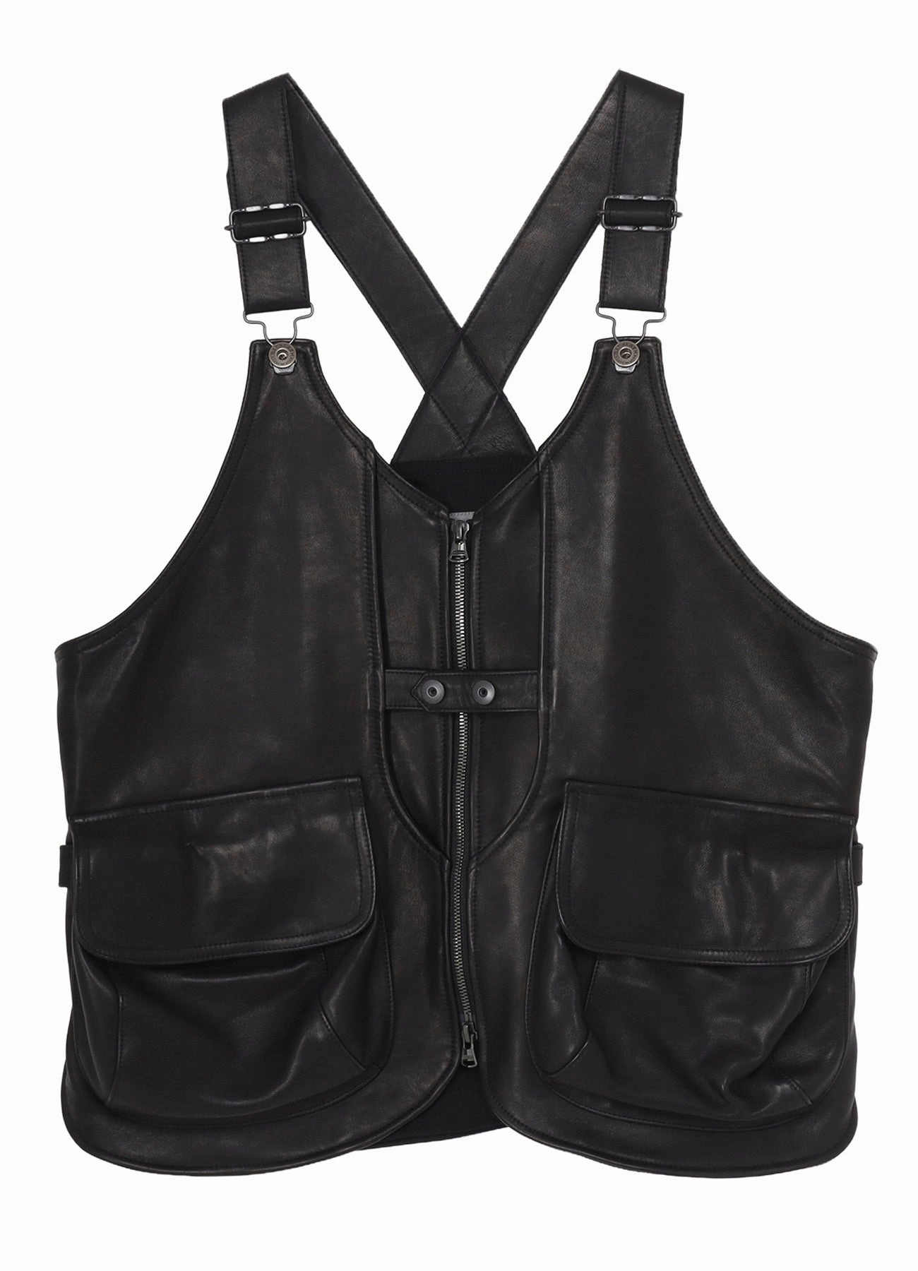 Classic Look COW LEATHER DEEP-FRY TECH VEST