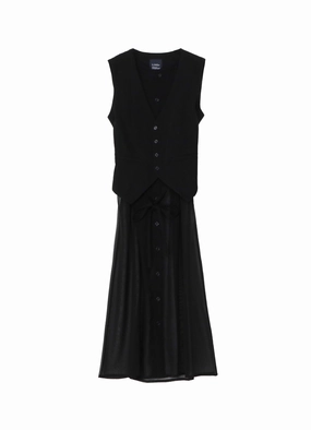 CHIFFON DRESS WITH VEST Everyday Wear New York