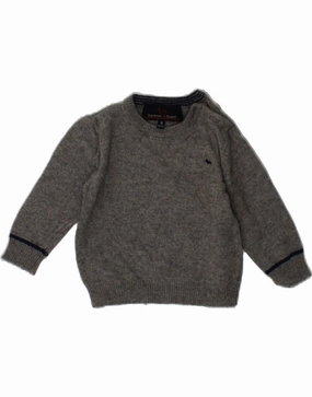 HARMONT & BLAINE Baby Boys Crew Neck Jumper Sweater 6-9 Months Grey NonRestrictive Cuff Fall Wardrobe