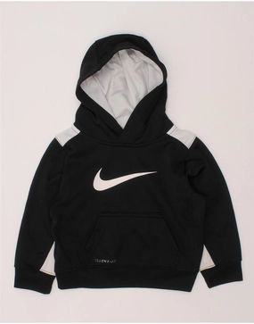 NIKE Baby Boys Therma-Fit Graphic Hoodie Jumper 18-24 Months Black Sports GarmentSpecific Storage Solutions Circular Knit Design