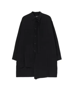 Summer Fashion Plus Size Fit CREPE de CHINE FRONT PLACKET BLOUSE