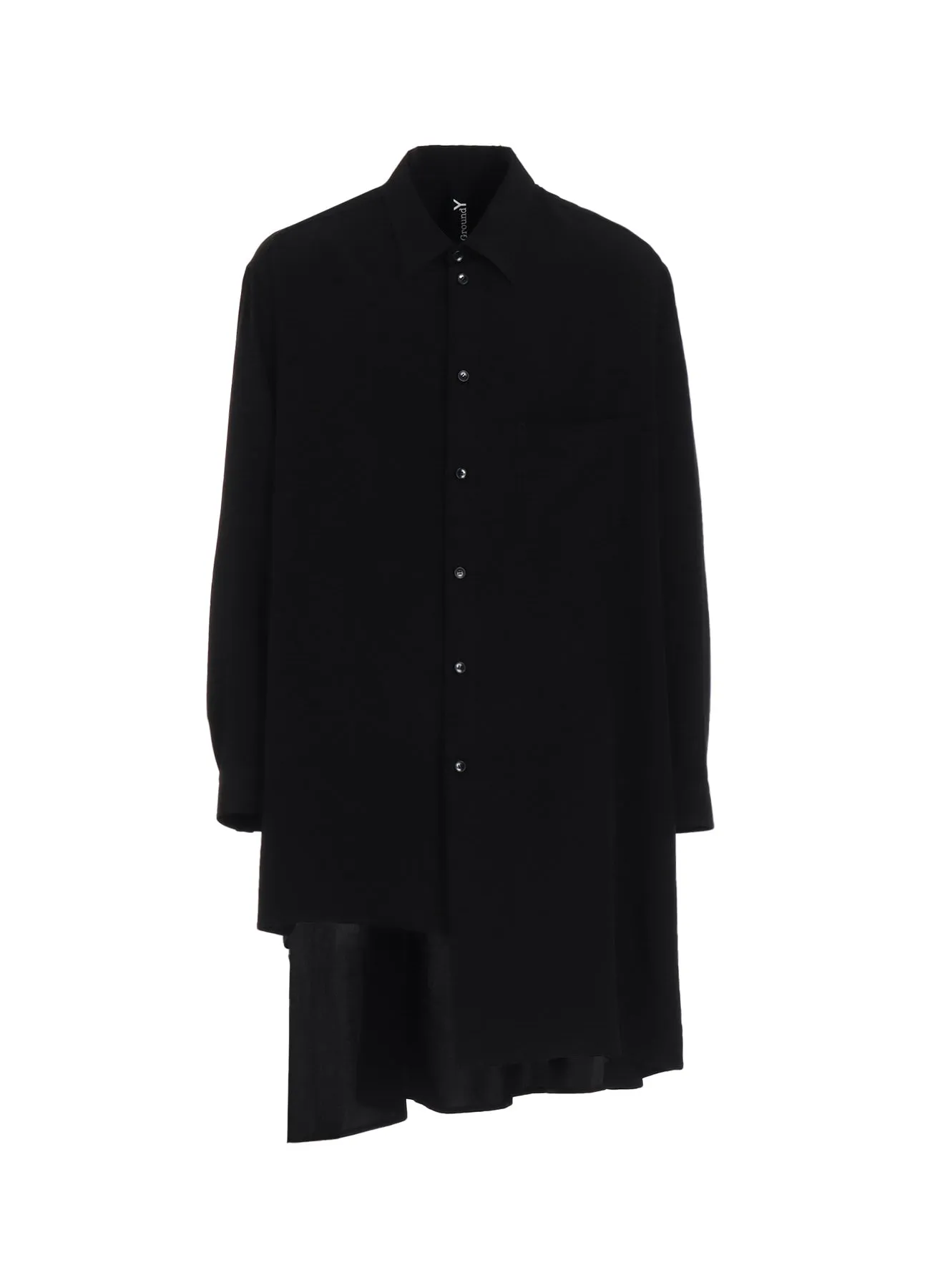 Athletic Cut Must-Have Item CREPE DE CHINE STANDARD ASYMMETRICAL FLARES SHIRT