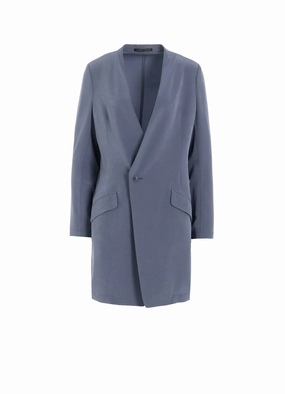 CREPE de CHINE COLLARLESS JACKET WaterproofSeams