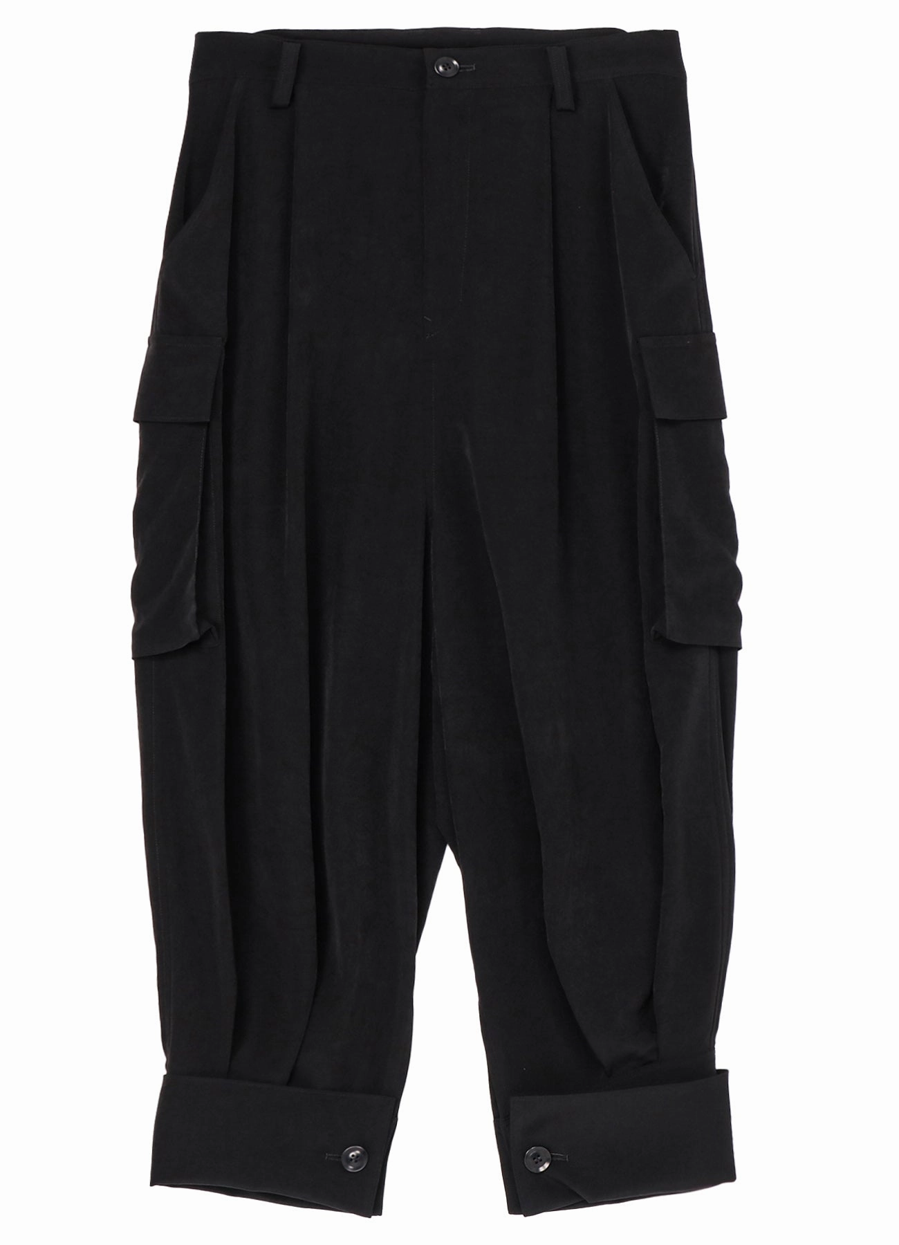 Comfy Active CREPE de CHINE CUFFED HEM CARGO PANTS