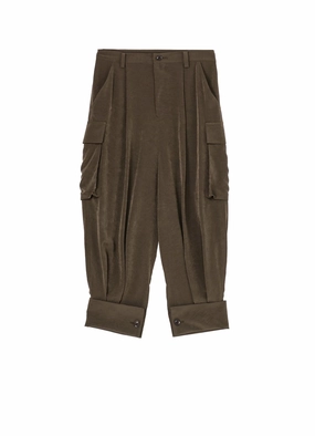 CREPE de CHINE CUFFED HEM CARGO PANTS MultiPocketSystem