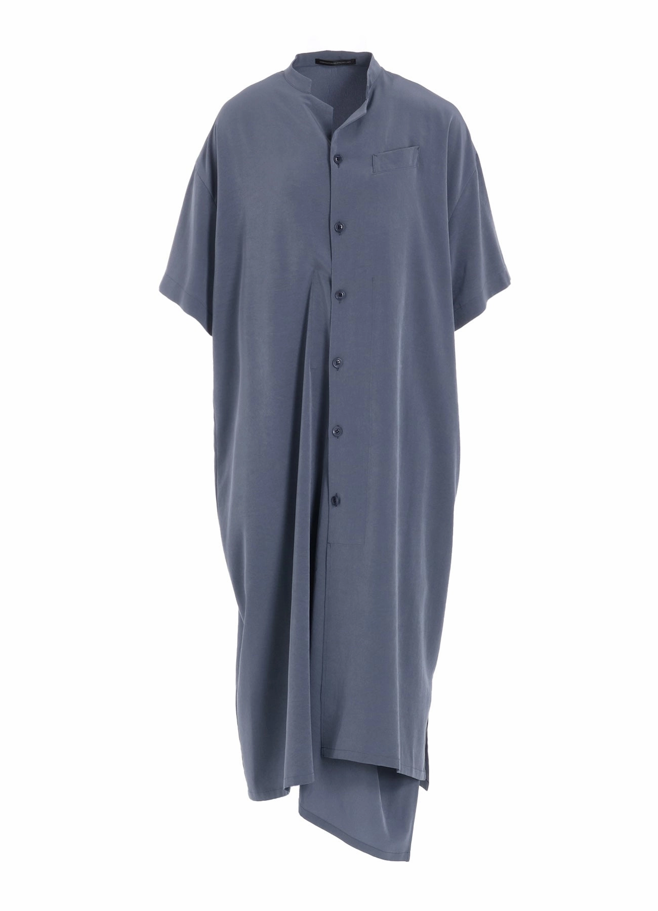 CREPE de CHINE HALF SLEEVE BOX SHIRT DRESS Button-Cuff Evening-Wear