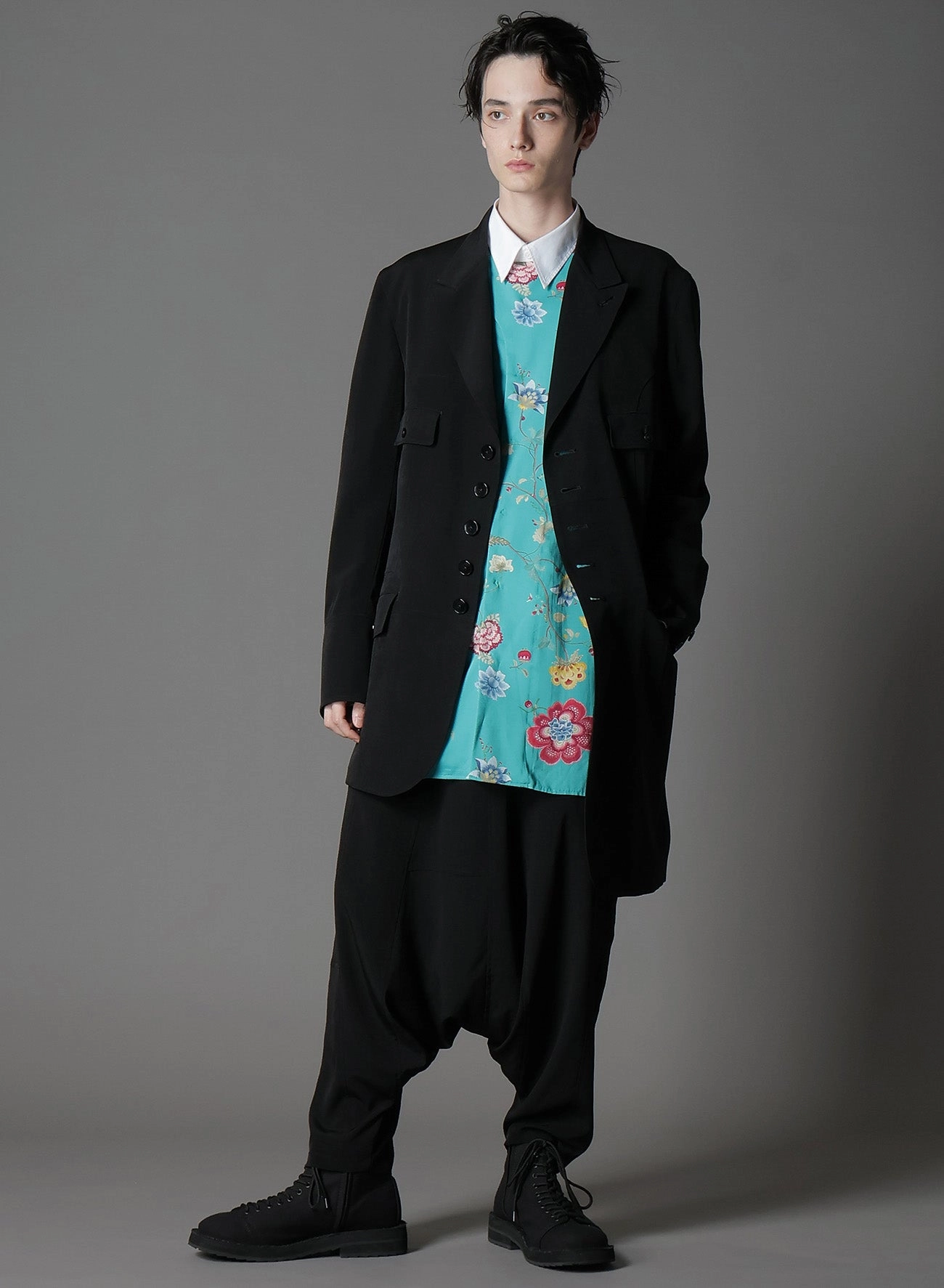 suitable for sports games CREPE DE CHINE PRODUCT DYED SWITCHING ASYMMETRY JACKET