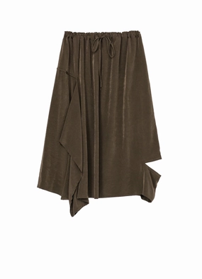 CREPE de CHINE RIGHT DRAPE SKIRT Urban Mood Natural Wrap