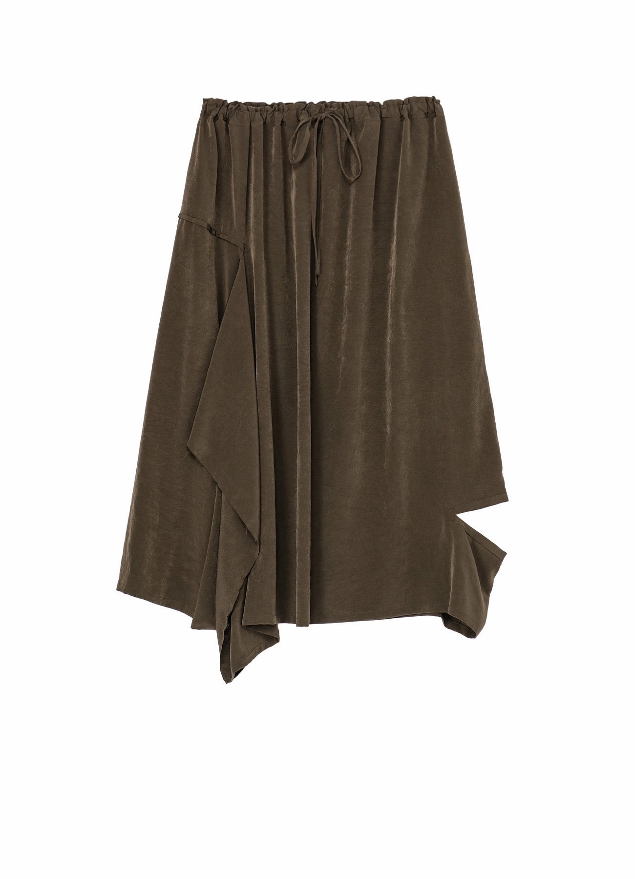 CREPE de CHINE RIGHT DRAPE SKIRT Urban Mood Natural Wrap