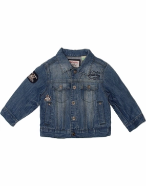 WaterproofSeams Outdoor Function CREW CLOTHING Baby Boys Looney Tunes Graphic Denim Jacket 6-9 Months Blue