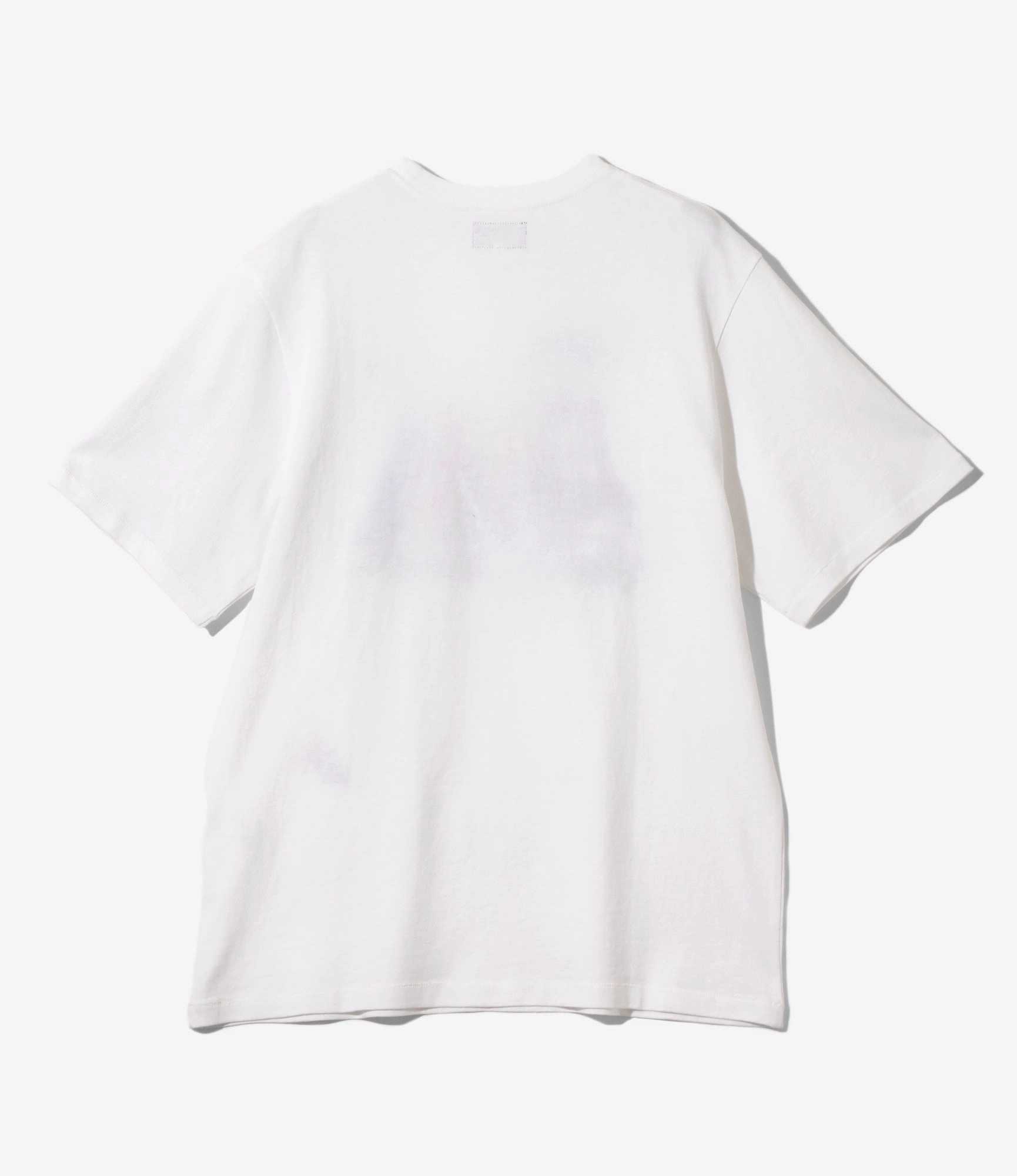 Non Restrictive Fit Comfy Top Crew Neck T-Shirt ?C?White 'NYC Skyline' Embroidery