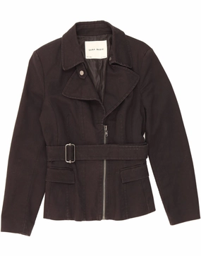 timeless office wear Luxury Layering ZARA Womens Blazer Jacket UK 14 Large Black Cotton