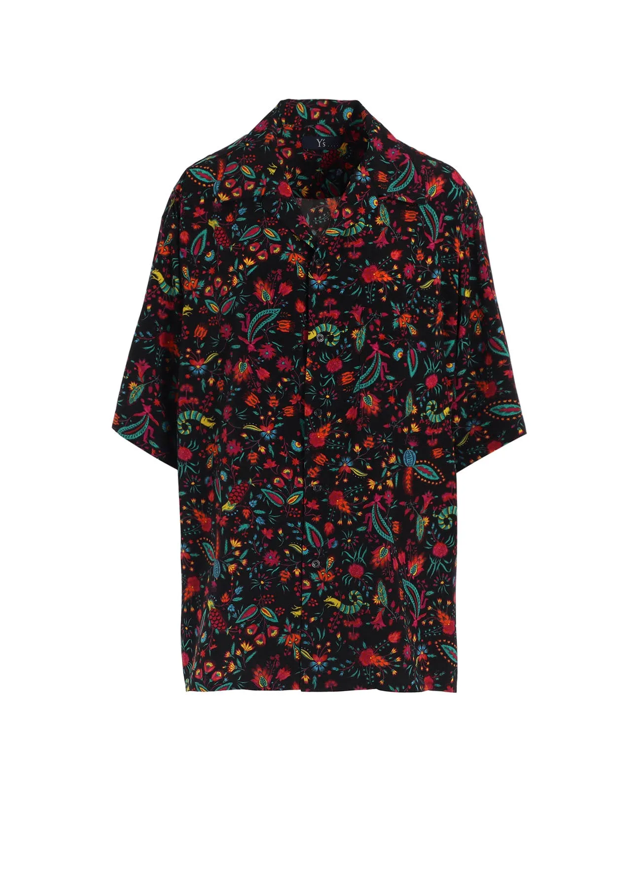 FLOWER PRINT OPEN COLLAR SHIRT Versatile Layering Piece Seasonal Wardrobe
