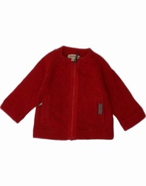 BURBERRY Baby Boys Cardigan Sweater 3-6 Months Red Cotton Weekend Vibes Seasonal Trend