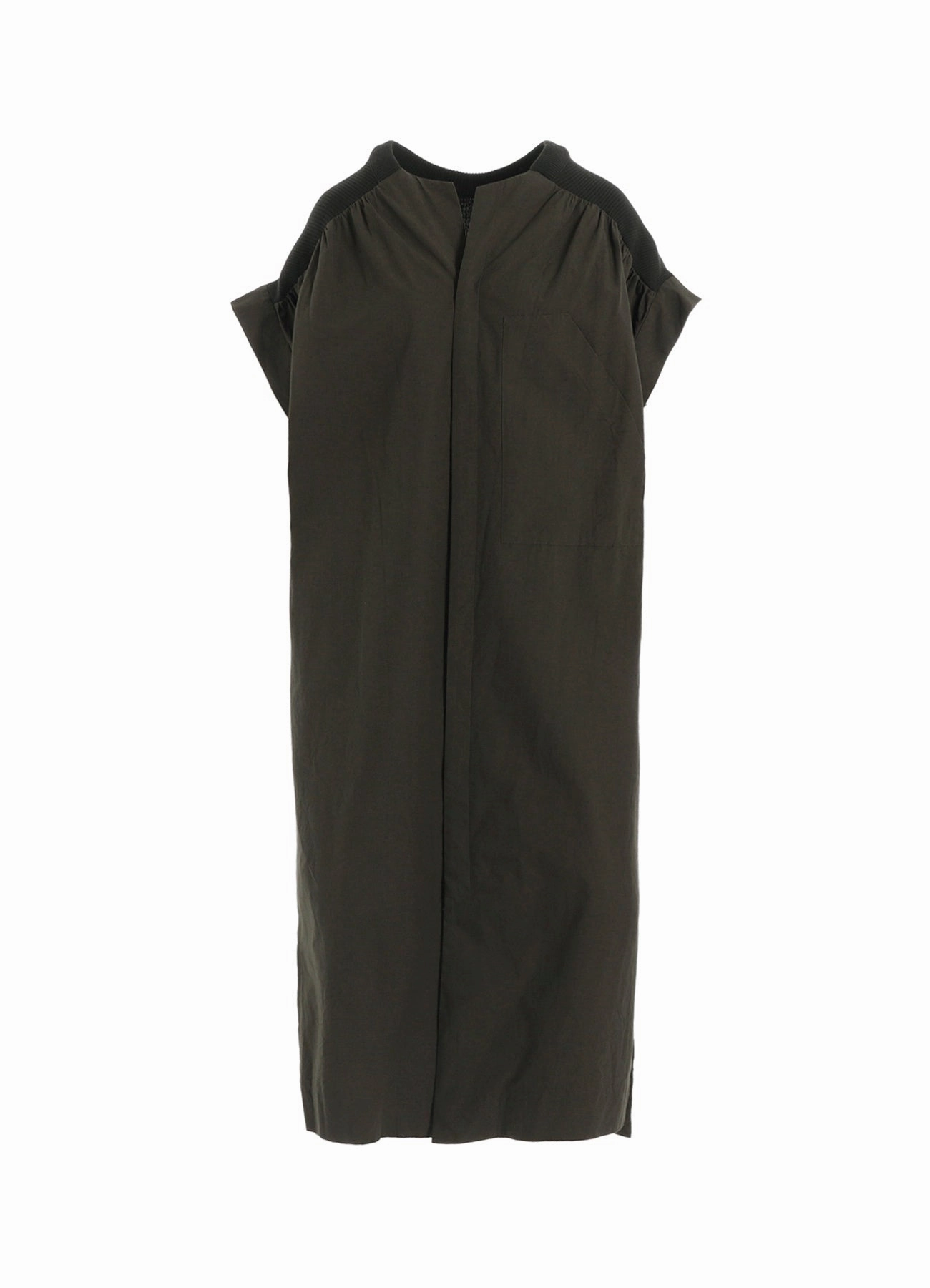 COTTON/LINEN RIB FLY OPEN DRESS Pure Look