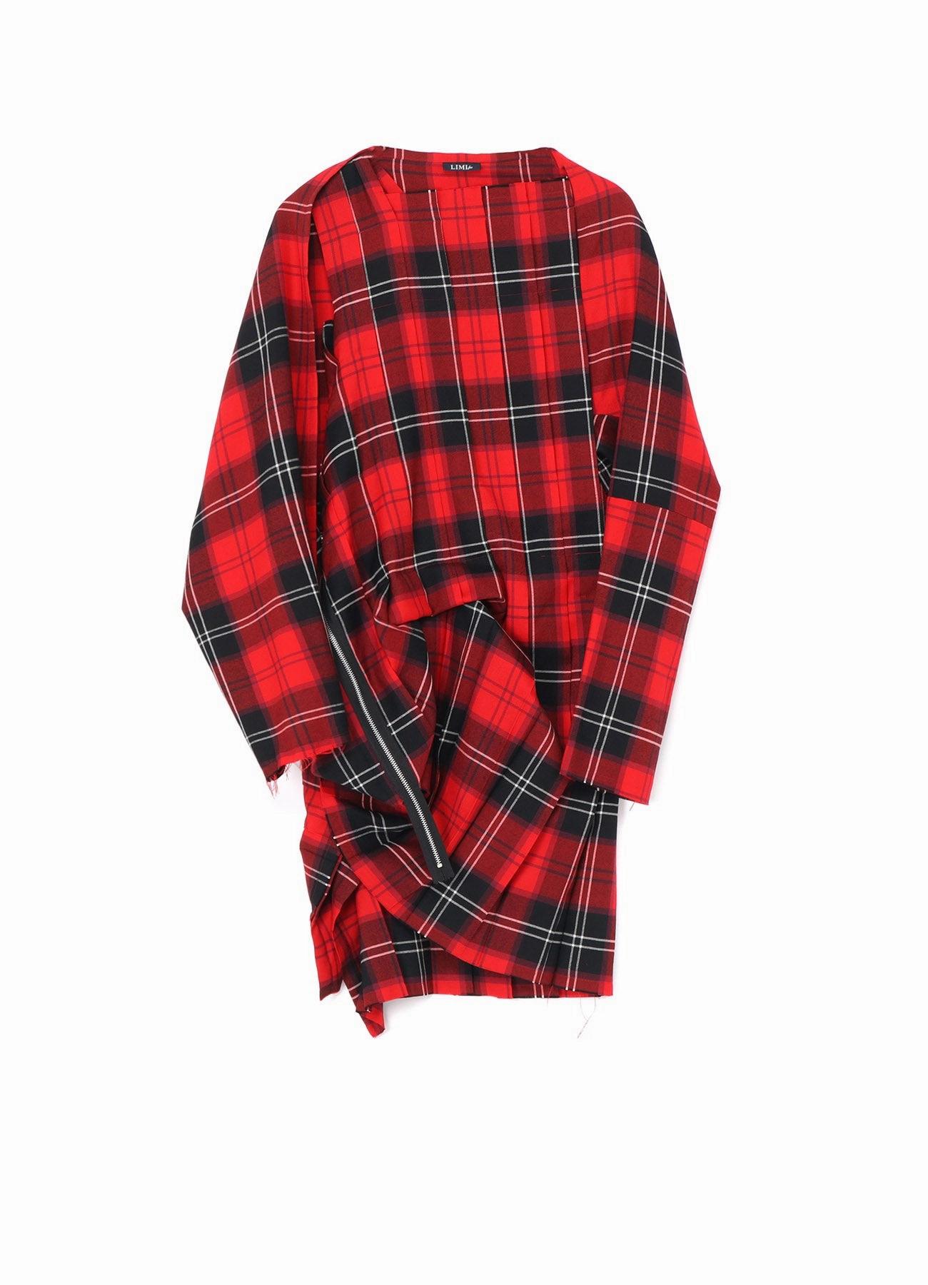 WOOL PLAID PLEATED DRESS Comfy and Cozy
