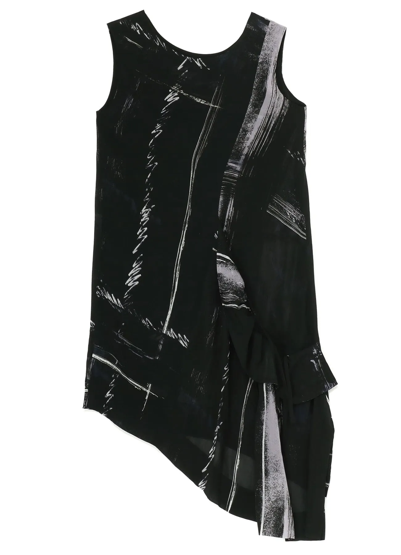 Unmatched comfort CU/ LAWN BLURRED CHECK GATHERED BLOUSE