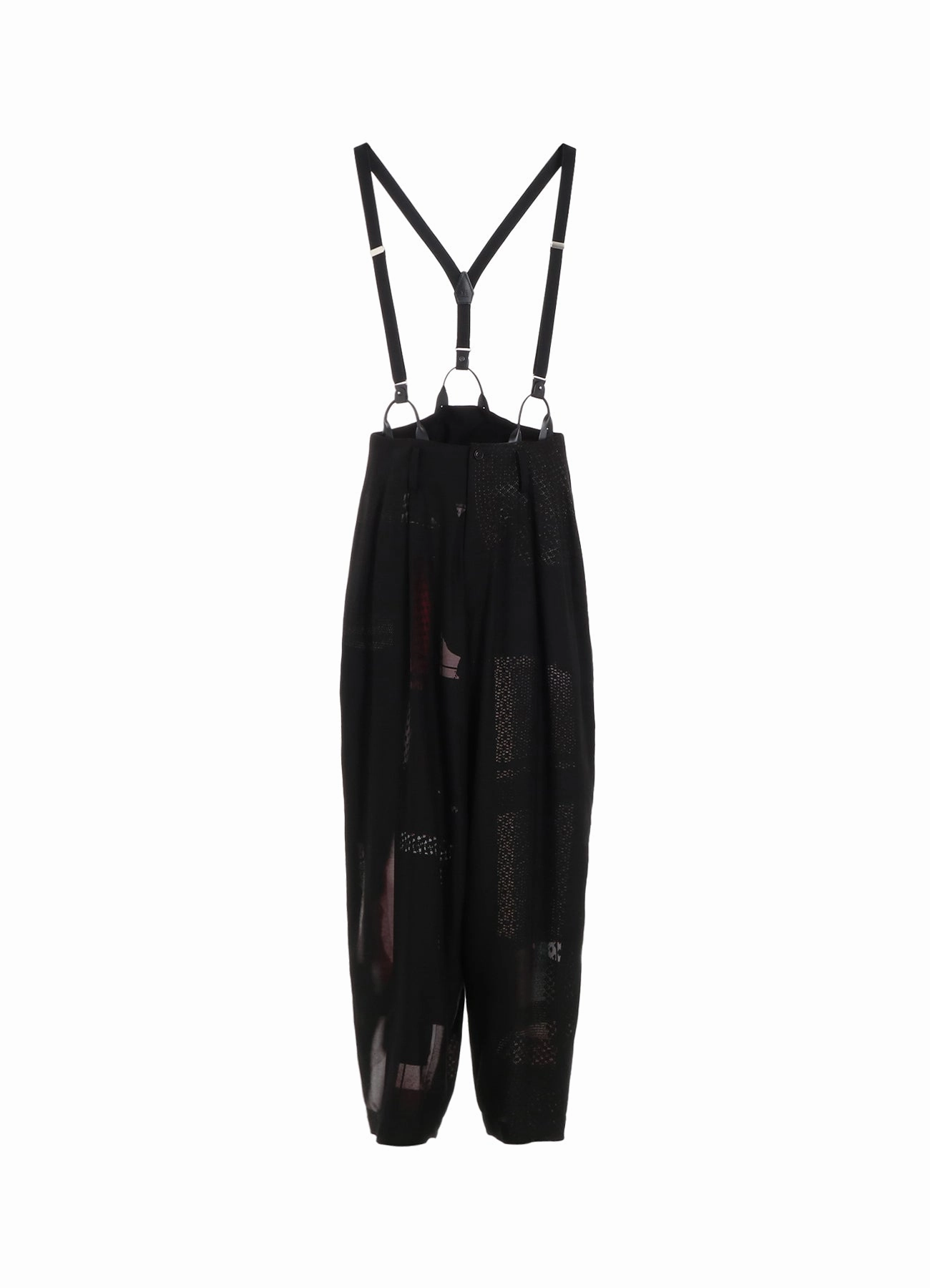 CU/DUNGAREE TWILL DARK NEON PRINT SUSPENDER PANTS Smart Fit