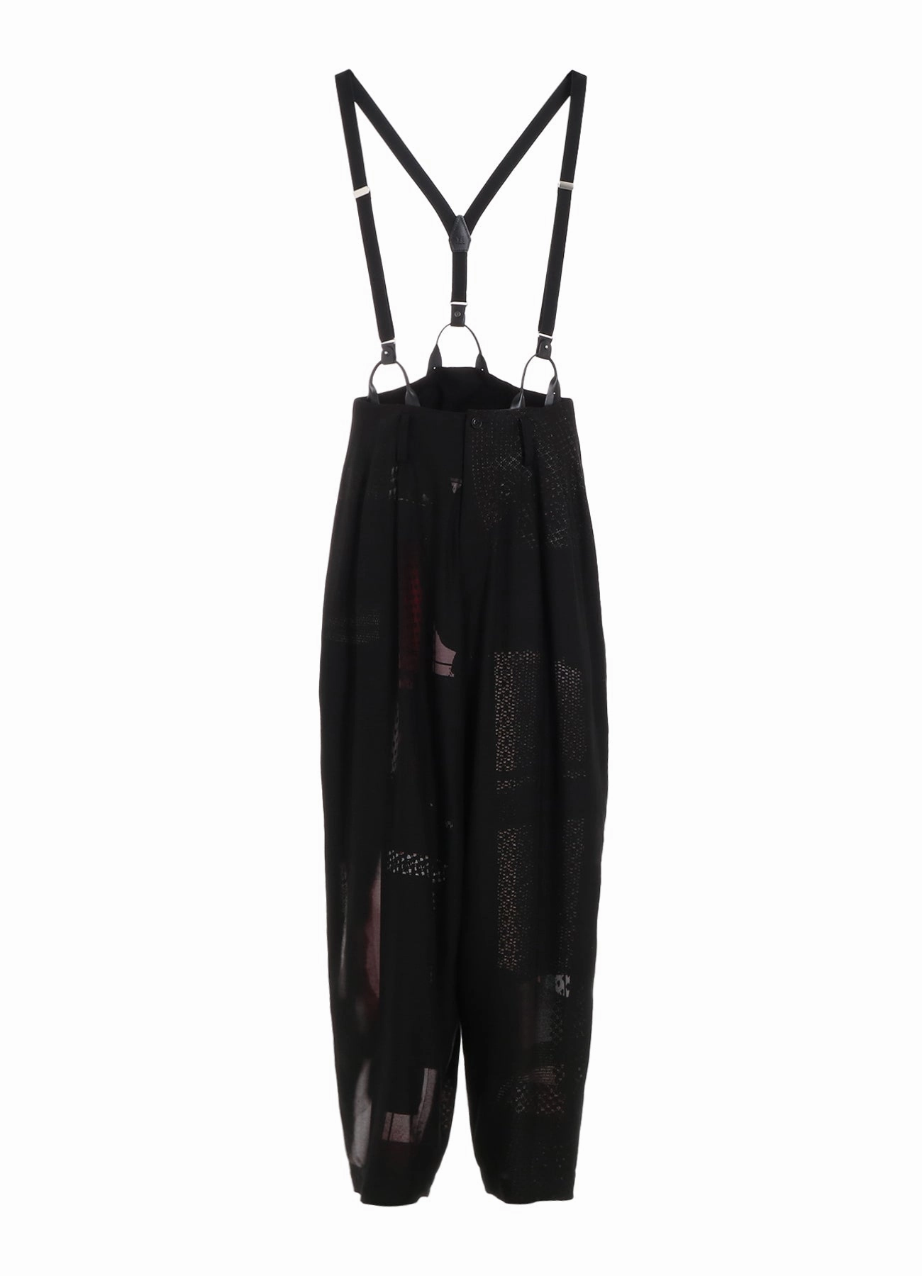 CU/DUNGAREE TWILL DARK NEON PRINT SUSPENDER PANTS On The Move SoftCottonBlend
