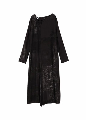 Air Layer vacation look CU/ TWILL LACE DESIGN PT LACE UP DRESS