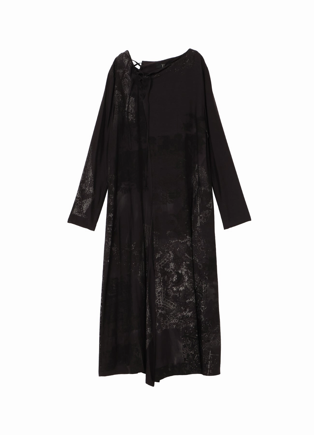 Air Layer vacation look CU/ TWILL LACE DESIGN PT LACE UP DRESS