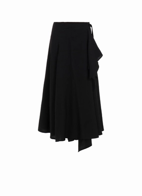 Stylish Layering Perfect Proportion Cu/W HIGH TWISTED GABARDINE FLARE WRAP SKIRT
