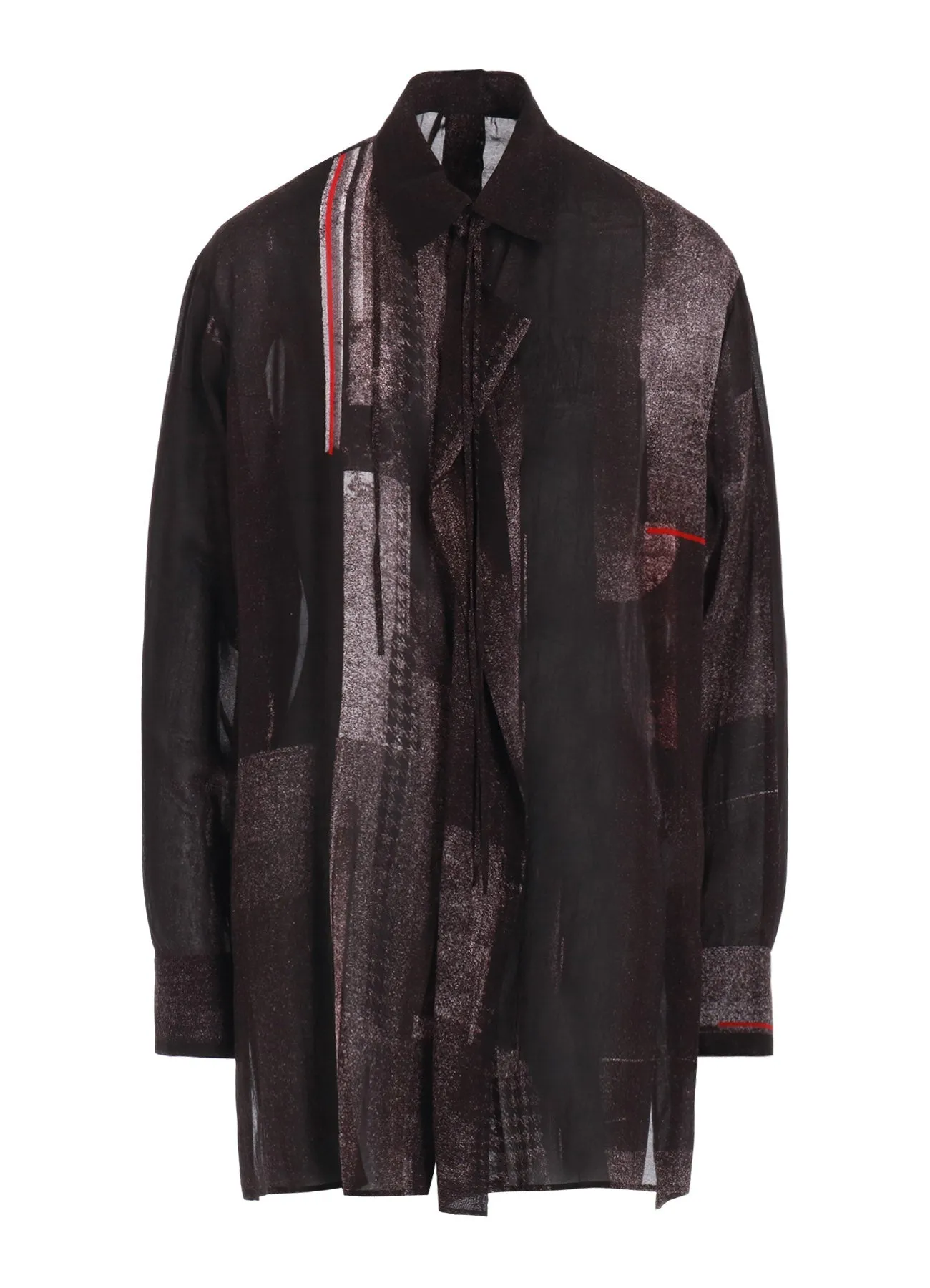 CU/LAWN F/B OPEN BLOUSE Wardrobe Staple Patterned Design