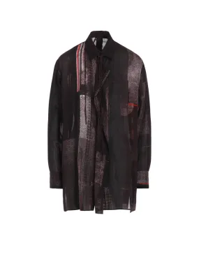 Hooded Option Seasonal Fashion CU/LAWN F/B OPEN BLOUSE