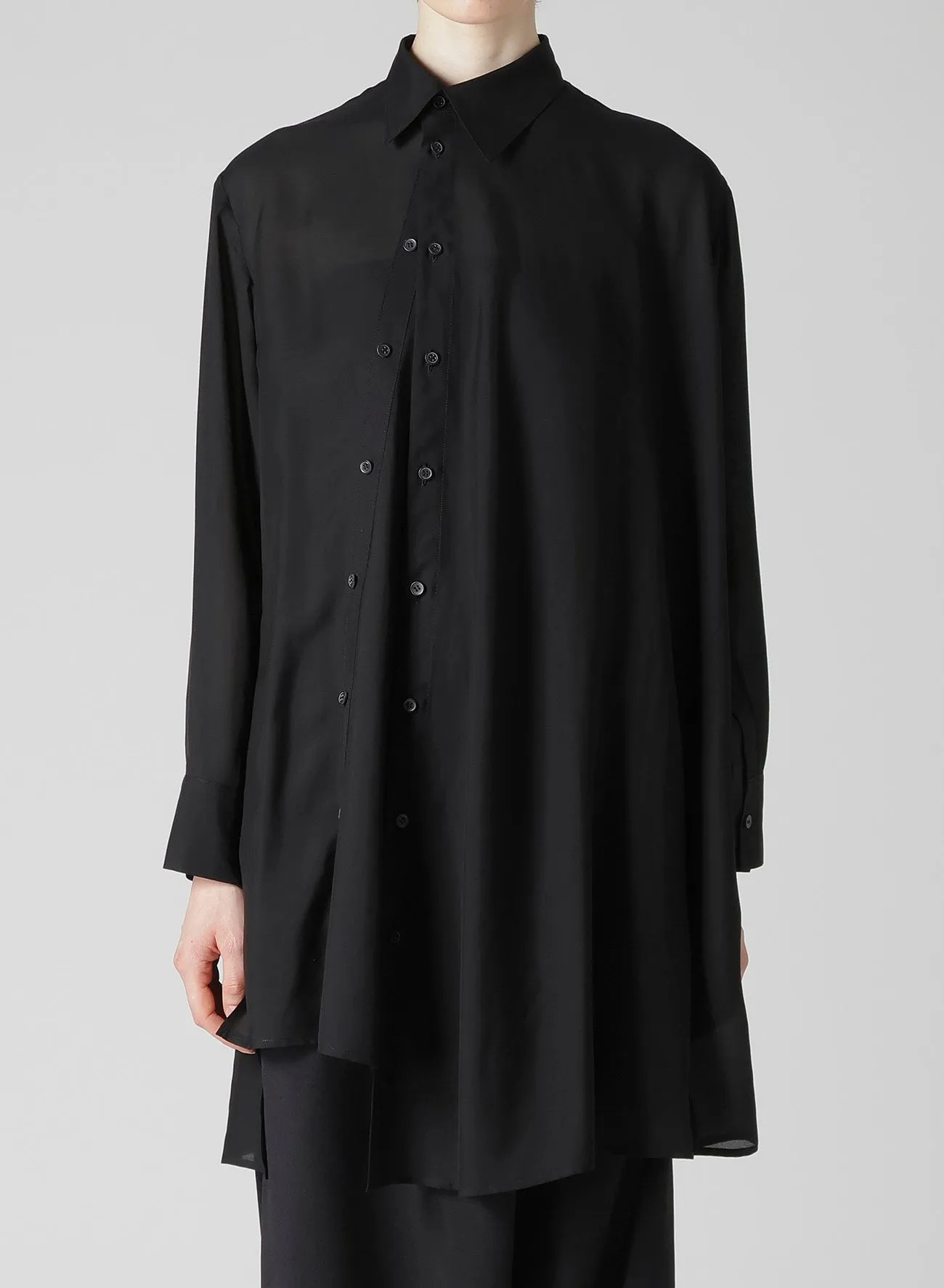 Interview Ready Luxurious Feel Cu/Mo KERSEY W FRONT ASM BLOUSE