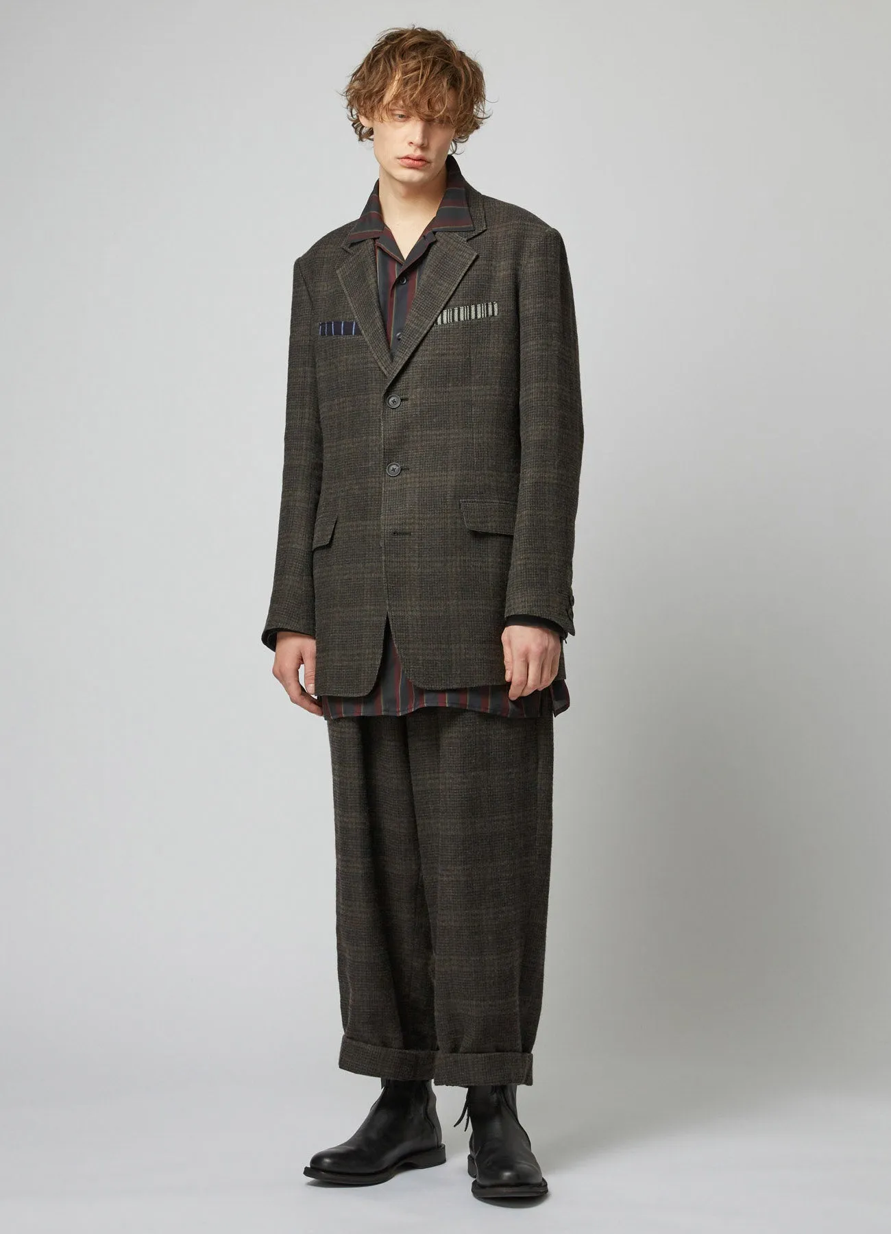 Pre Shrunk Cotton Blend Lightweight texture CUPRA STRIPE PIGMENT BLOUSE WITH FLAP POCKET