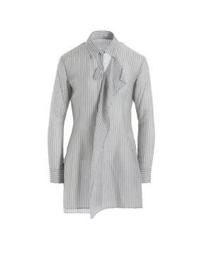 Lightweight Comfort Ruffle Edge CUPRO STRIPE FRONT CLOTH SHIRT