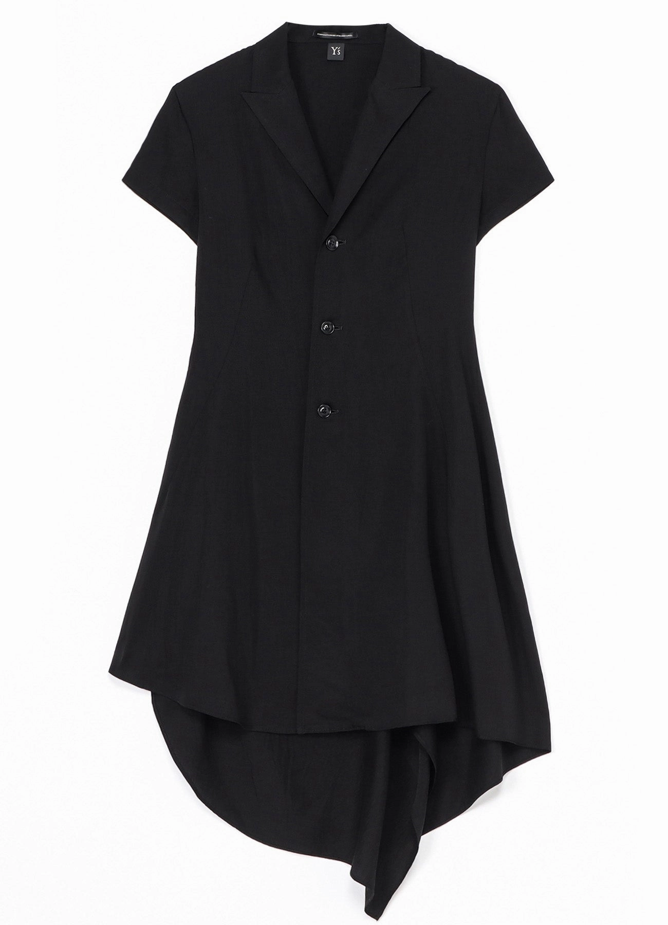 CUPRO DUNGAREE TWILL ASYMMETRY SHIRT JACKET TapedSeams