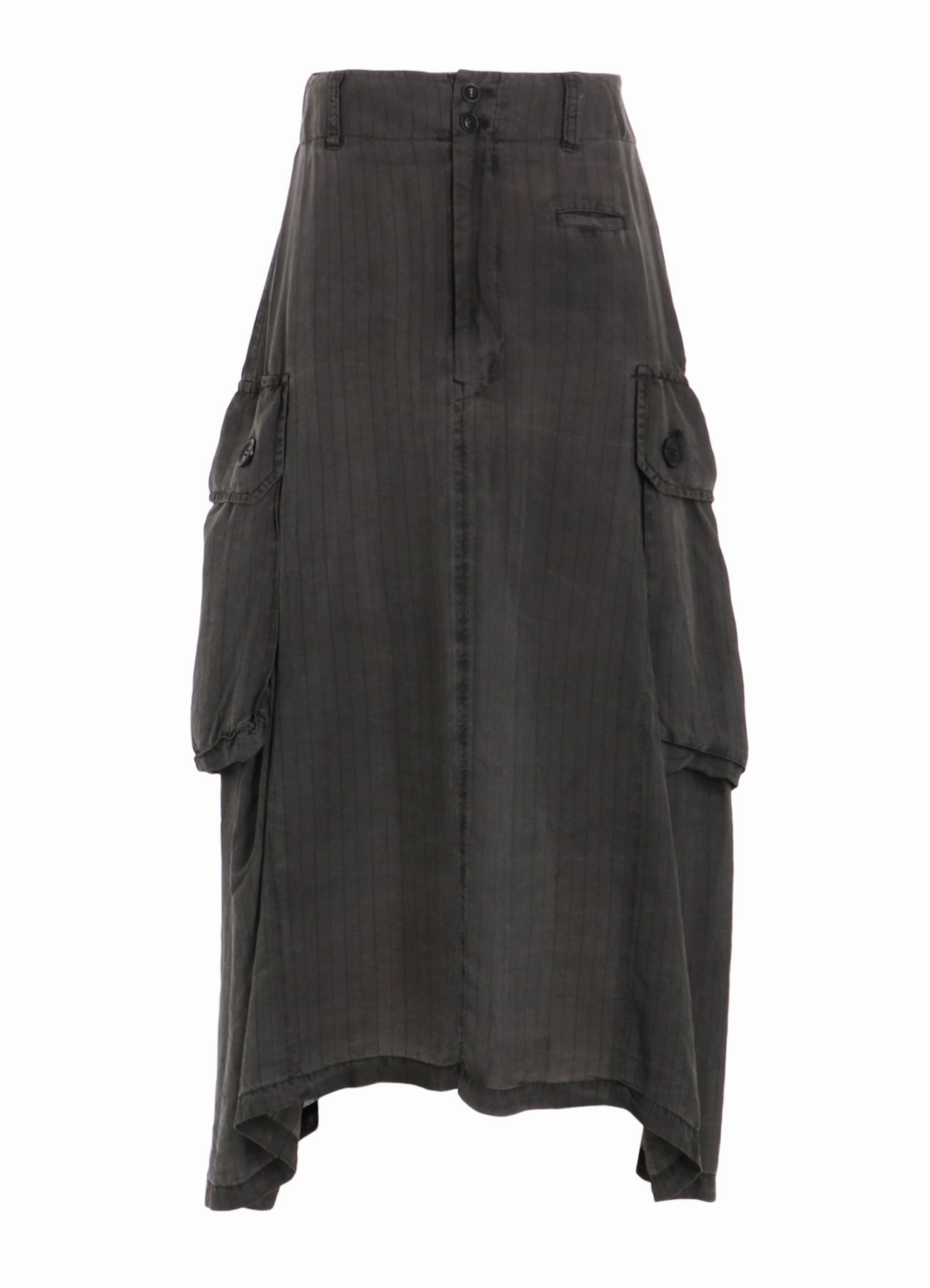CUPRO STRIPE CARGO SKIRT Trendy midi dress wrap waist