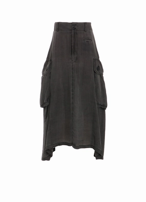 Beauty Zone Celebrity-Inspired CUPRO STRIPE CARGO SKIRT