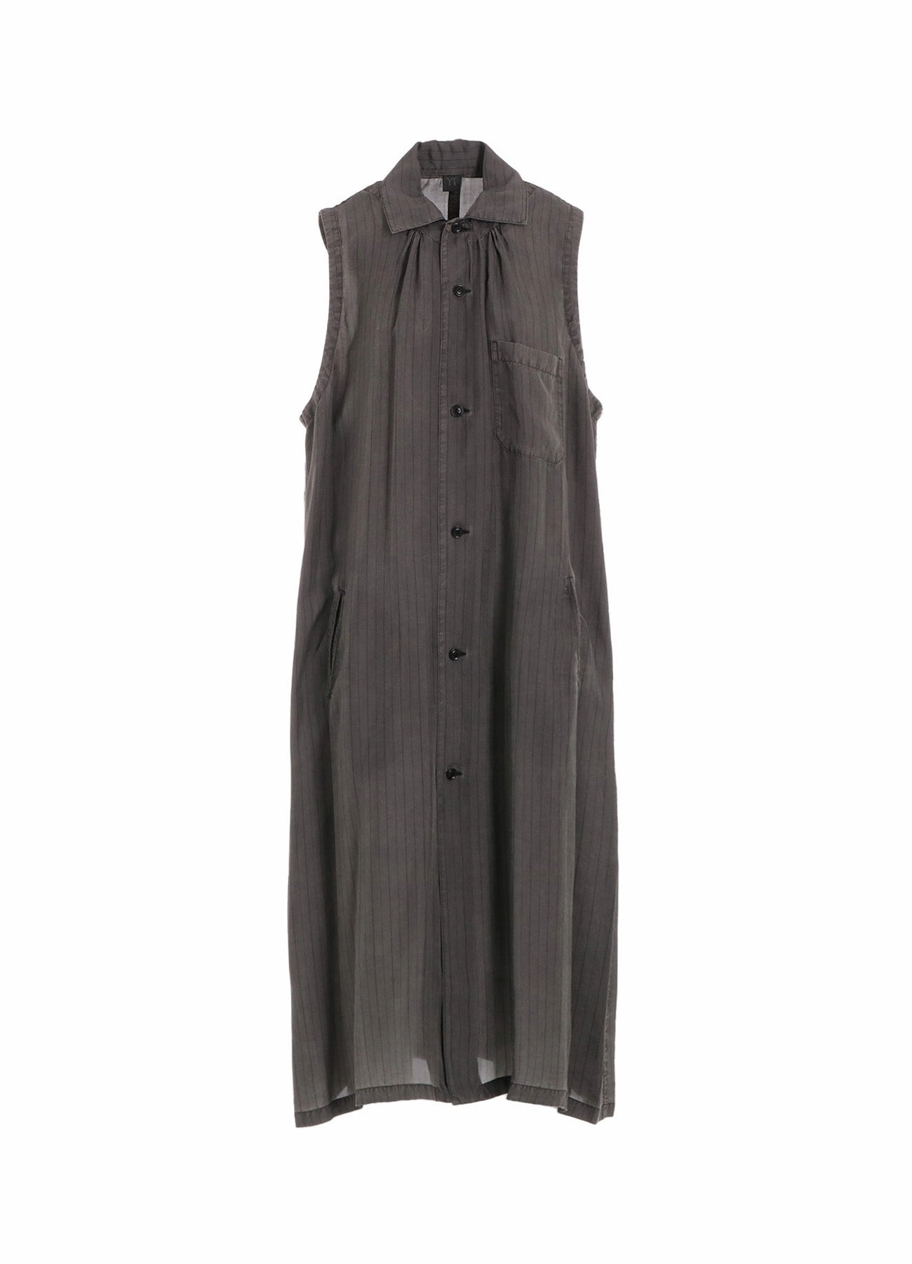 CUPRO STRIPE SLEEVELESS SHIRT DRESS Ankle-length Formal Occasion