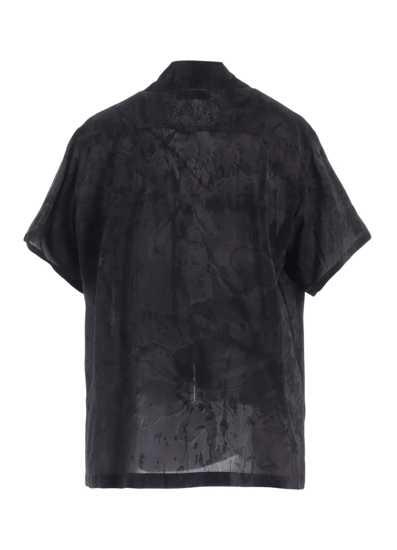 CUPRO/LAWN FLOWER&ASPHALT PRINT SHIRT Pastel Shade Breathable Lining