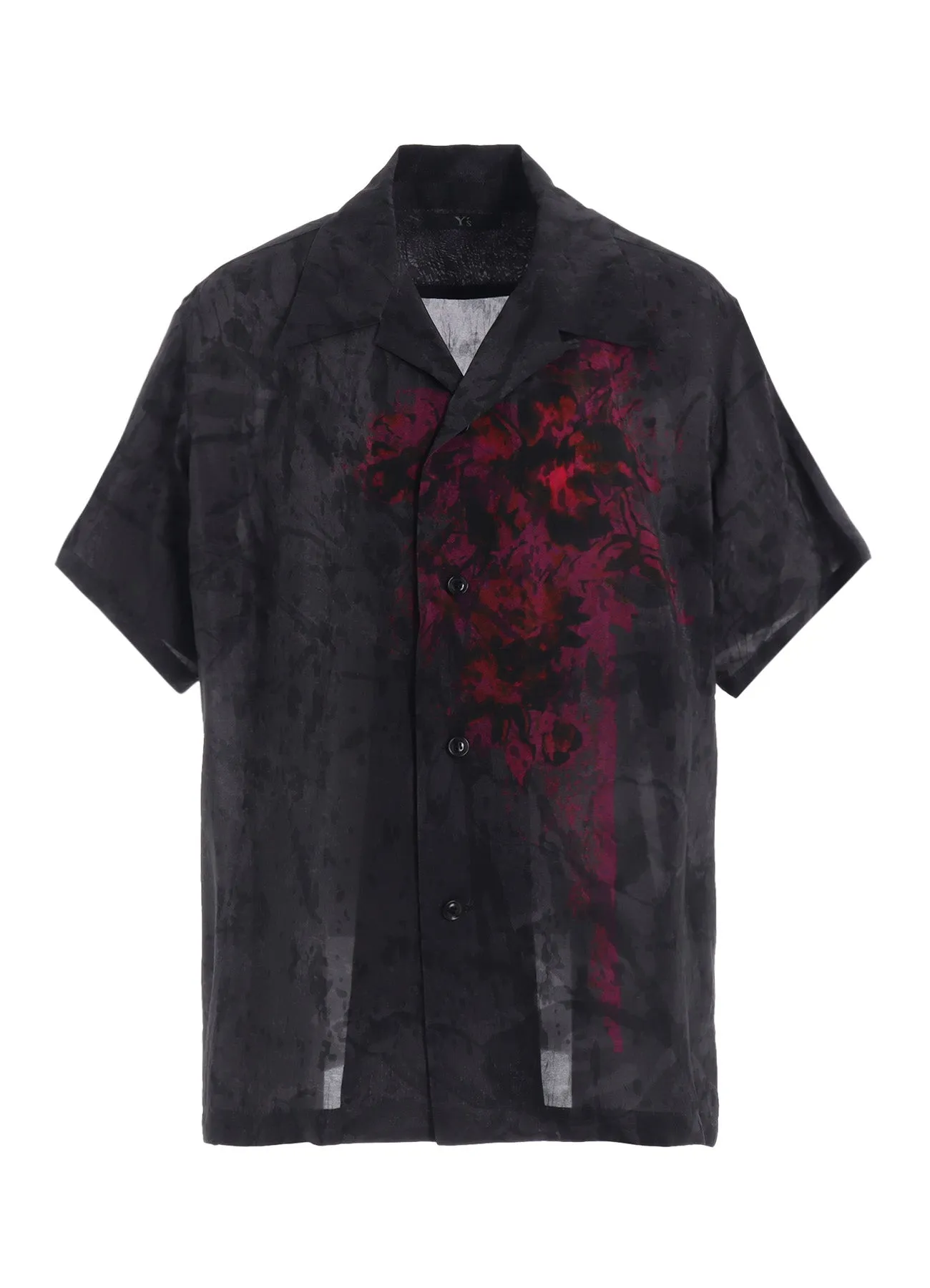 CUPRO/LAWN FLOWER&ASPHALT PRINT SHIRT Versatile Clothing No Bulk Layering System