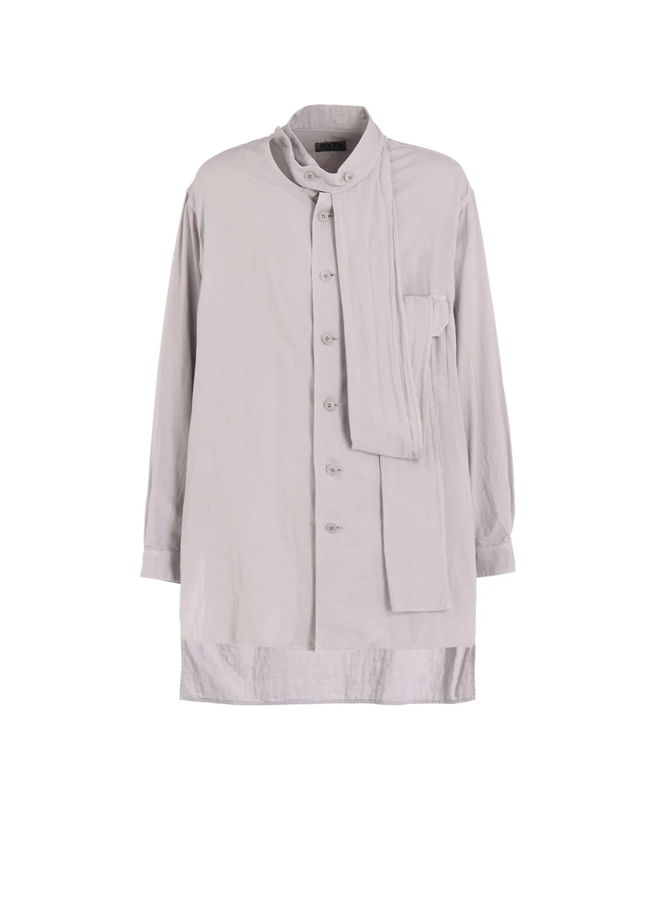 Modern Look Double Gauze Band Collar Stole Shirt