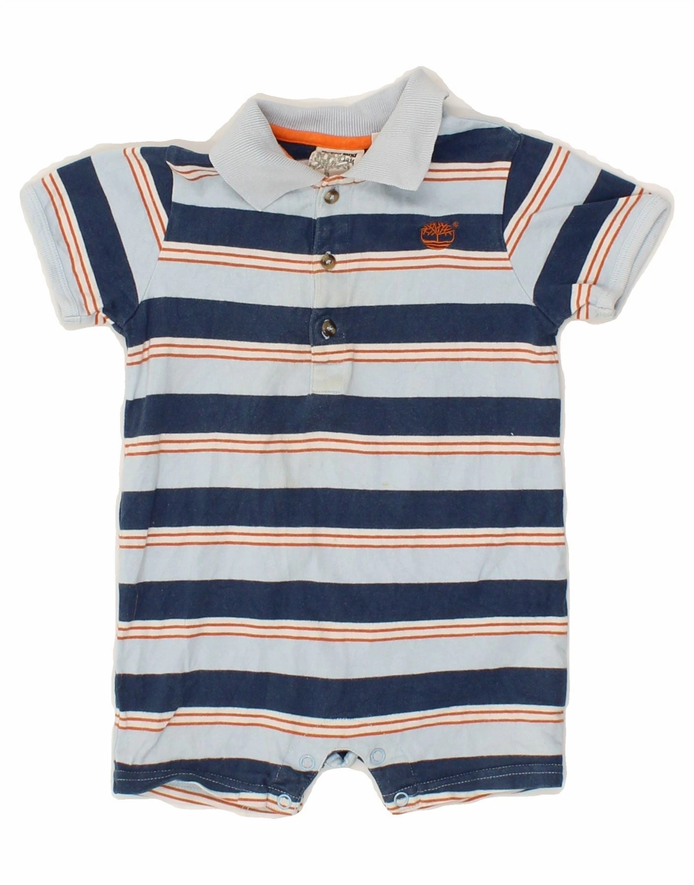 Night Worker Party Soft TIMBERLAND Baby Boys Graphic Playsuit 9-12 Months Navy Blue Striped Cotton