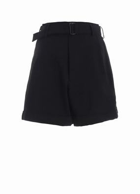 Perfect Shape Stretch Movement DAMAGED GABARDINE BEELTED SHORT PANTS