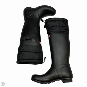Adjustable Insulated Night Travel Boots Designer By Hunter In Black, Size: 8